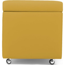 ARKETICOM Pandora Swing Bean Bag with Wheels Faux Leather Puff Design 42 x 42 h Yellow