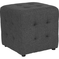 Flash Furniture Avendale Upholstered Stool in Dark Grey Fabric