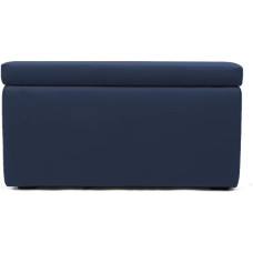 Arketicom Pandora Footstool Puff Storage Faux Leather Cube Design Blue 84 x 42 cm