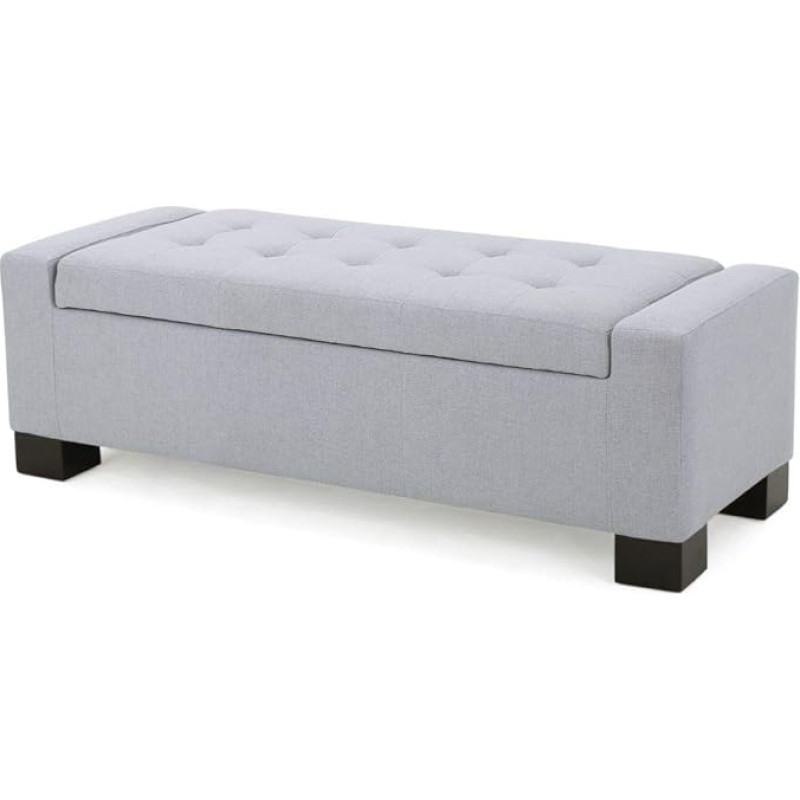 Christopher Knight Home Rothwell Storage Ottoman, Light Grey