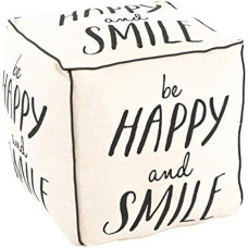 HAKU Möbel Pouf Design Vintage Textile Fabric - Dimensions: W 48 cm x H 47 cm x D 48 cm Style: Industrial