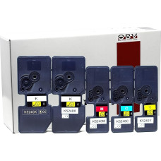 OBV 5 x ühilduv tooner Kyocera TK-5240 TK-5240K TK-5240C TK-5240M TK-5240Y asendamiseks Ecosys M5526cdn M5526cdw P5026cdn P5026cdw jaoks.