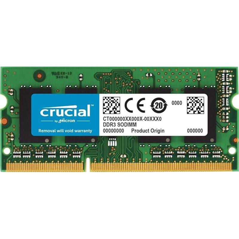 Crucial RAM CT102464BF160B 8GB DDR3 1600MHz CL11 SODIMM madala pingega sülearvuti mälu