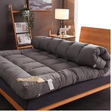 Dremdo Jaapani Futon põrandamatt, paks Tatami matt, magamisalus, kokkupandav rullivoodi, hingav kokkupandav põrandavoodi, hall, 90 x 200 cm