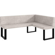 MEBLINI nurgapink söögituppa - köögipink - sööginurk - köögi istumisnurk - Peeter - U-pink 128 x 168 x 87 cm paremal - beež sametne