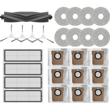 INF varuosade tarvikud Dreame L10S Ultra/S10 Pro, Xiaomi Robot tolmuimeja X10 Plus, 1 x peahari, 4 x filter, 4 x külgharjad, 8 x puhastuslapid, 9 x tolmukotid.