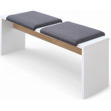 Stella Trading Memphis pink valge, käsitöönduslik tamme välimusega, kaasaegne söögitoa pink elu- ja söögisaali, 130 x 49 x 40 cm (B x K x S)