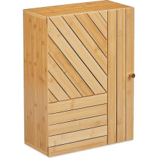 Relaxdays Bambusest seinakapp, reguleeritav riiul, reguleeritav uks, 55 x 40 x 20 cm, naturaalne