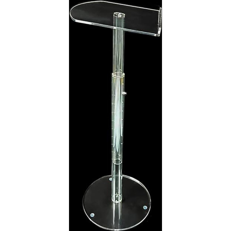 Reguleeritav kaasaskantav akrüülist kantsli stend laia lugemispinnaga professionaalne kõnepult kiriku pulmade kontorisse ja klassiruumidesse Läbipaistev esitluspoodium (80 130 cm)