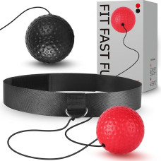Boxing Reflex Ball Fight Ball Reflex Ball with Headband for Martial Arts MMA Training Speed Reactions Adults Kids Improve Focus Sports Exercise Fitness Elastic Rope Headband Set