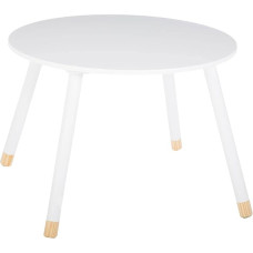Atmosphera Wooden round table children - Colour WHITE