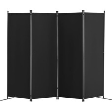 VEVOR Room Divider, 4-Piece Screen Partition, Foldable Privacy Screen for Office, Bedroom, Dining Room, Study, Balcony, Room Divider, Freestanding (228 x 45 x 172.5 cm), Black