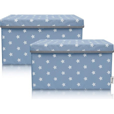 Lifeney Set of 2 Children's Storage Boxes 37 x 25 x 21 cm Storage Basket for Children's Room and Living Area