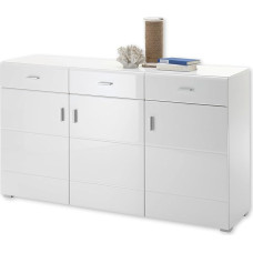 Enrique Sideboard, White High Gloss - Modern Chest of Drawers with Drawers and Lots of Storage Space - 150 x 86 x 42 cm (W x H x D)