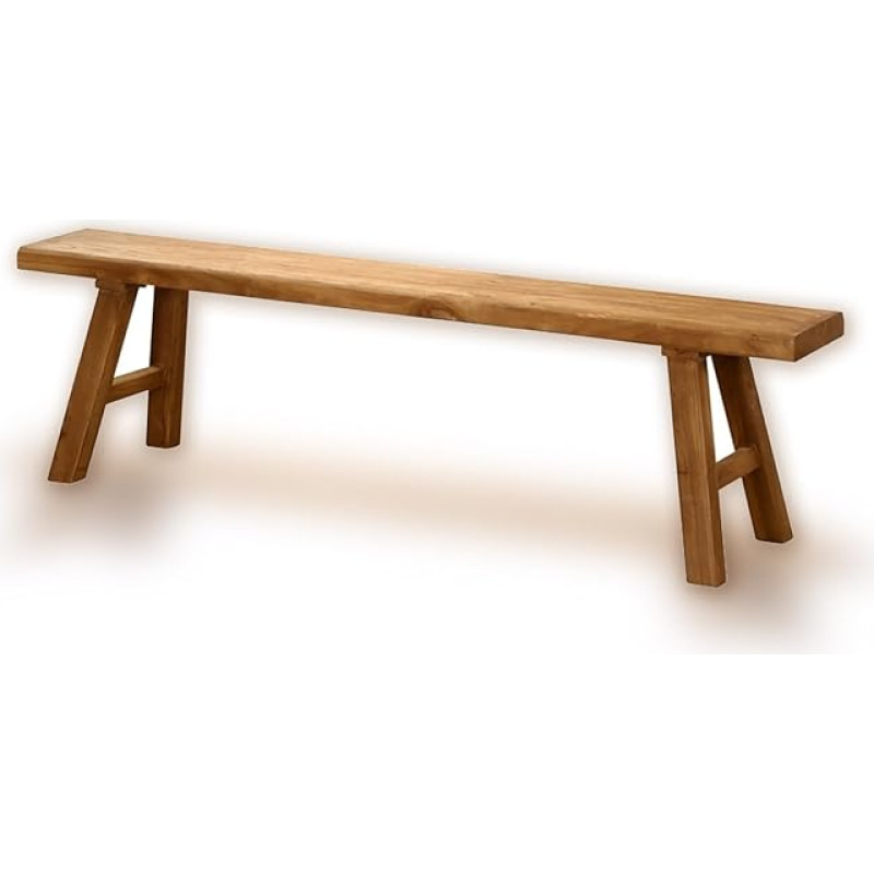 DSEWTEZXI Farm Bench for Foot-end, Wooden Bench for Entrance Area, Rustic Narrow Wooden Bench for Dining Room (80 cm)