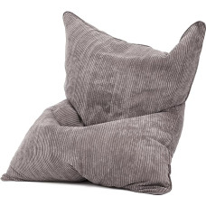 Green Bean Square XXL Indoor Corduroy Cover 140 x 180 cm - Without Filling - Bean Bag Cover, Bean Bag Cover - 600D Oxford, Cord - Cuddly, Soft, Robust - Washable, with Inner Bag - Anthracite