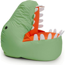 Lumaland Children's Bean Bag Dino Bean Bag Animal Family for Children Water-Repellent Bean Bag for Indoor and Outdoor Use Easy-Care Material 90 x 90 x 70 cm & 4.1 kg Lightweight [Green)