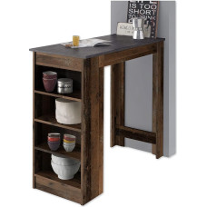 Mojito Modern Bar Table in Matera, Old Style Look, Space-Saving Counter for Kitchen and Dining Room, 115 x 103 x 50 cm (W x H x D)