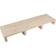 uyoyous Wooden Step Stool with Non-Slip Pads, 100 x 30 x 11 cm, Solid Wood Mobility Step Stool for Kids & Adults, Long Foot Stool Helper for Bathroom, Toilet, Bathroom, Closet,