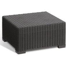 Allibert by Keter California Rattan Outdoor Coffee Table Garden Furniture - Graphite