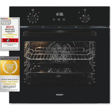 Exquisit Built-in Oven EBE257-H-020 Black Energy Efficiency Class A 59 L Cooking Chamber Recirculation Display Built-in Oven 60 cm