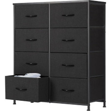 Sweetcrispy Chest of Drawers for Bedroom, Wide Drawer Chest of Drawers, 8 Fabric Drawers with Handles, Fabric Drawers, Cabinet, TV Stand for Bedroom, Cabinet, Living Room, Children's Room,