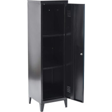 FurnitureR Industrial Style Filing Cabinet with Key Lockable Cabinet Office Furniture 38.2 x 38.2 x 37.3 cm Black