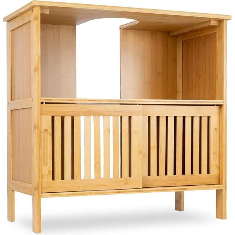 MY FAT GORILLA Vanity Unit – Bamboo Bathroom Furniture – 60 x 30 x 60 cm – Bathroom Base Cabinet – Vanity Unit – Bathroom Cabinet