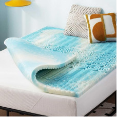 Best Price Mattress 5 cm 5-Zone Swirl Gel Aerobreeze Foam Mattress Topper, CertiPUR-US Certified, Twin XL
