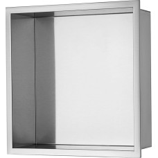 VEVOR Wall Recess 10 x 33.02 x 33.02 cm Shower Niche Stainless Steel Single Layer 100% Waterproof Recess Installation 0-40°C Operating Temperature 92° Inner Corner Design Suitable for Bathroom Bedroom