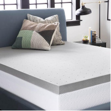 LUCID 7.5 cm Bamboo Charcoal Memory Foam Mattress Topper - Activated Carbon - Breathable Mattress Topper, Double Bed (135 x 190 cm)