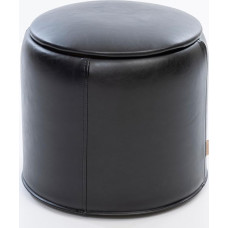 SIX Round Upholstered Stool with Storage Space Side Table Stool Faux Leather Stool with Tray Function Versatile Stool for Living Room and Bedroom