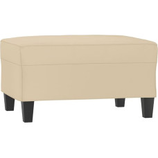 vidaXL Footstool Stool Upholstered Stool Footstool Stool Stool Footrest Footrest Living Room Cream 70 x 55 x 41 cm Microfibre Fabric