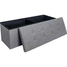 GLAXYFUR Folding Ottoman Bench Storage Chest Footrest for Bedroom Entrance and Living Room Holds up to 660 lbs Dark Grey