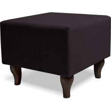 Comfort-Pur Peter Seat Pouf Seat Cube Footstool Ottoman (Colour - Walnut Leg, Brown)
