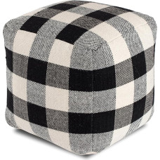 Anji Mountain Square Stool Black and White 20