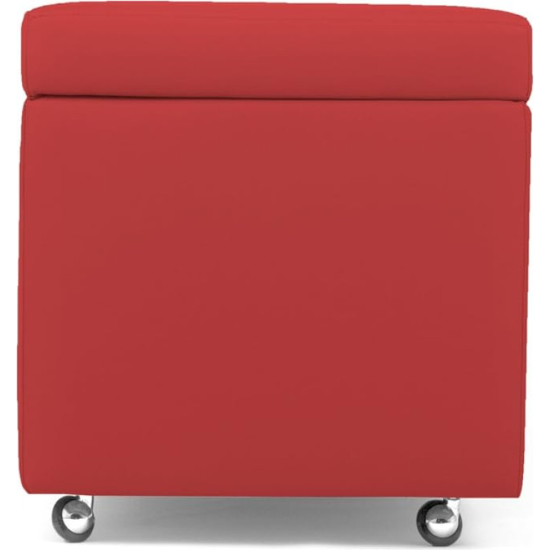 Arketicom New Pandora Swing Bean Bag with Wheels in Faux Leather Footrest with Wheels Seat Seat Seat Padded Rubber Spring Puff Design Main Decor Coffee Table