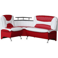 Arabika nurgapink Punasest / valgest kunstnahast pehmendusega sööginurgapink koos panipaigaga