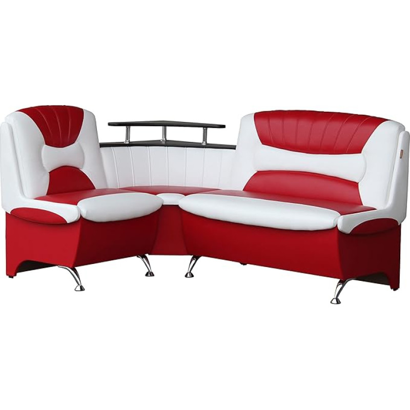 Arabika nurgapink Punasest / valgest kunstnahast pehmendusega sööginurgapink koos panipaigaga