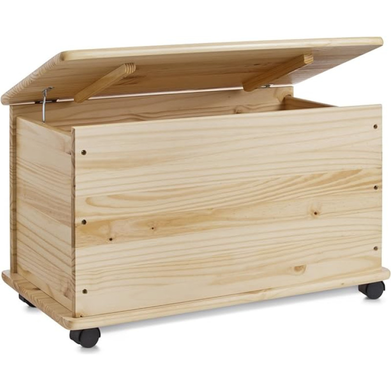 Zeller Mänguasjakast ratastega, mänd, umbes 73 x 39,5 x 45 cm