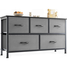 OLIXIS Organiser Storage 5, riidest konteineritega kapp, pikk riidekapp puidust ülemise osaga magamistuppa, garderoobi, esikusse, metallist, hall