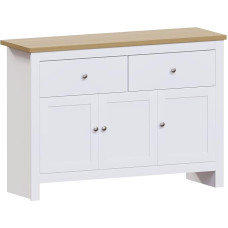 Vida Designs Arlington Sideboard 2 sahtli ja 3 uksega suur kapi MDF mööbel valge