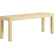 HOMCOM 2-istmeline puidust söögipink Söögipink kuni 240 kg kandevõimega köögipink maamaja disainiga söögitoa pingi iste esikusse sissepääsuks kööki söögituppa puit 120 x 33 x 45 cm naturaalne