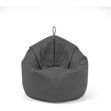 Nadimaideal 2-in-1 Bean Bag for Children, Teenagers & Adults, Indoor & Outdoor, Gaming Bean Bag, Comfortable Bean Bag, Filling EPS Beads (Anthracite, L Diameter: 125 cm)