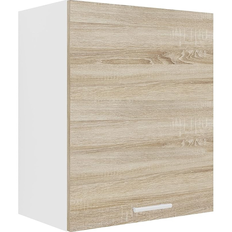 VCM Esilo Kitchen Cabinet Width 50 cm Wooden Door Wall Cupboard Kitchen Furniture White Sonoma Oak