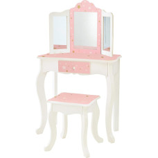 Fantasy Fields TD-11670Q Children's Dressing Table with Mirror and Stool Pink