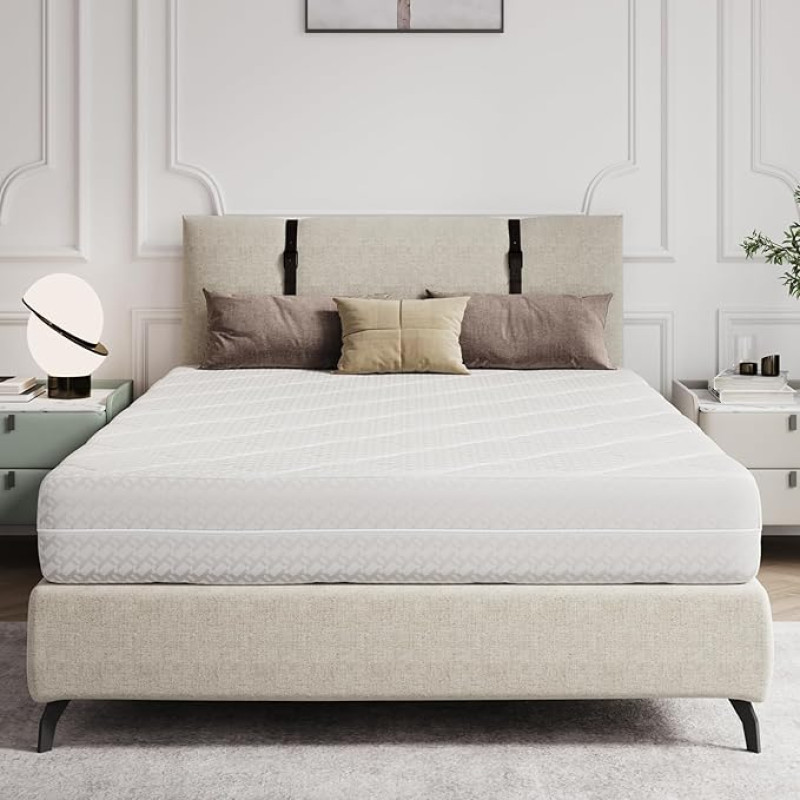 Novilla Mattress 160 x 200 cm Pocket Spring Mattress 7-Zone H2/H3 Breathable Cover & Comfort Foam Oeko-Tex & CertiPUR-US Certified - Spring Mattress for Single and Double Bed Height 20 cm