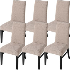 SHENGYIJING Stretch Set of 2 or 4 or 6 Waterproof Dining Chair Covers for Dining Room, Removable and Washable Chair Protector Seat Covers for Hotel, Wedding, Kitchen (Taupe1.6 Pieces)