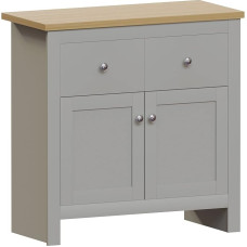 Vida Designs Arlington Sideboard with 2 Drawers and 2 Doors Cupboard Sideboard Storage MDF Furniture Grey