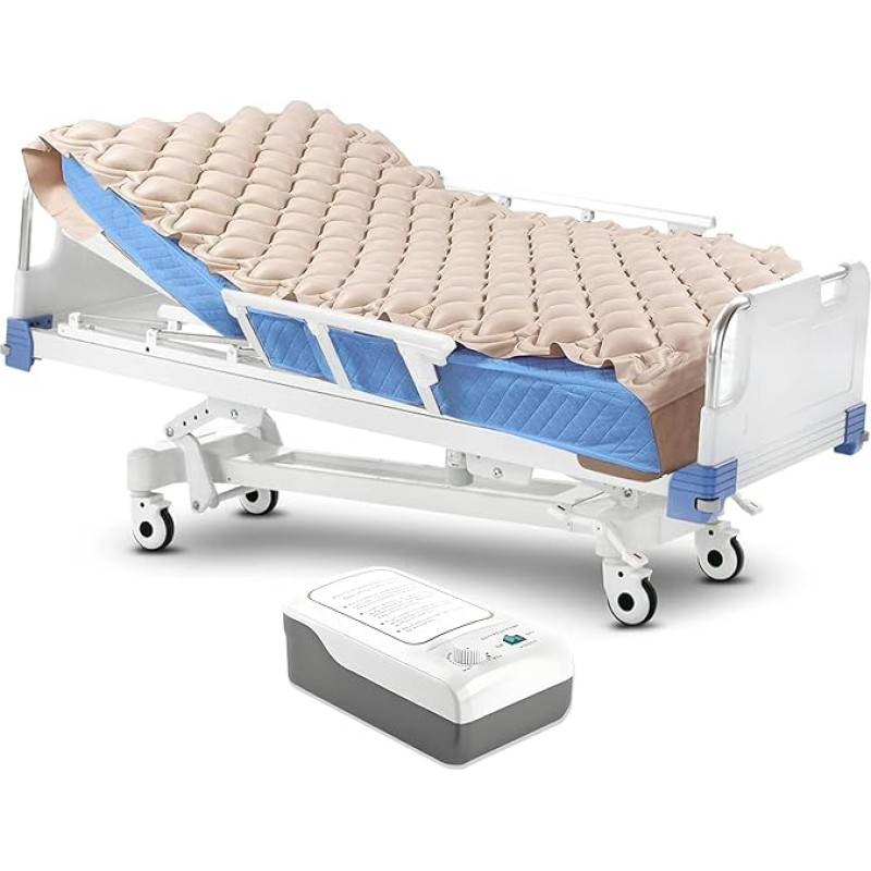 AITX Anti-Decubitus Mattress with Quiet Pump, Air Lift Technology - Alternating Pressure Mattress for Pressure Sore Prevention, Wave Massage and Improved Comfort, for Hospital Beds & Home Care